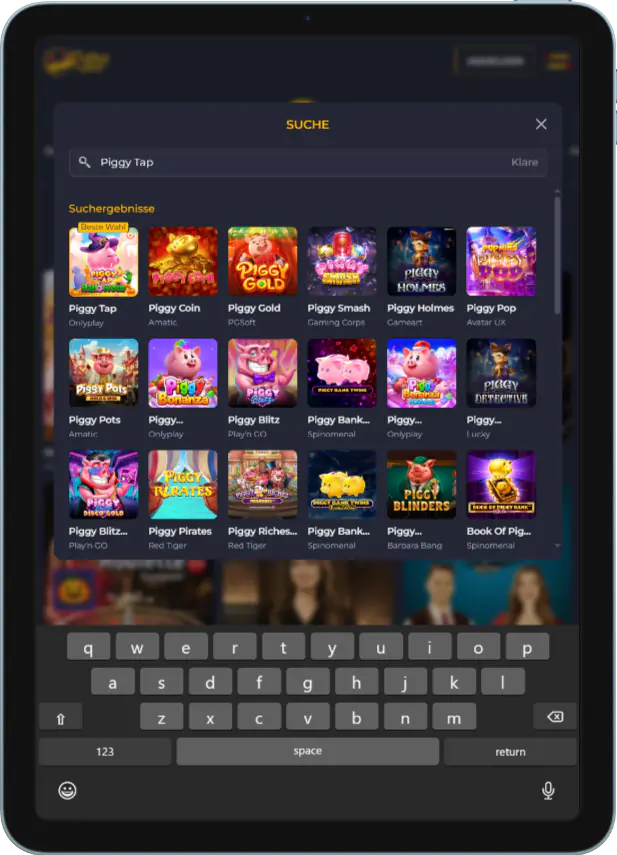 Piggy Tap-Slotspiel im Rolling Slots Casino