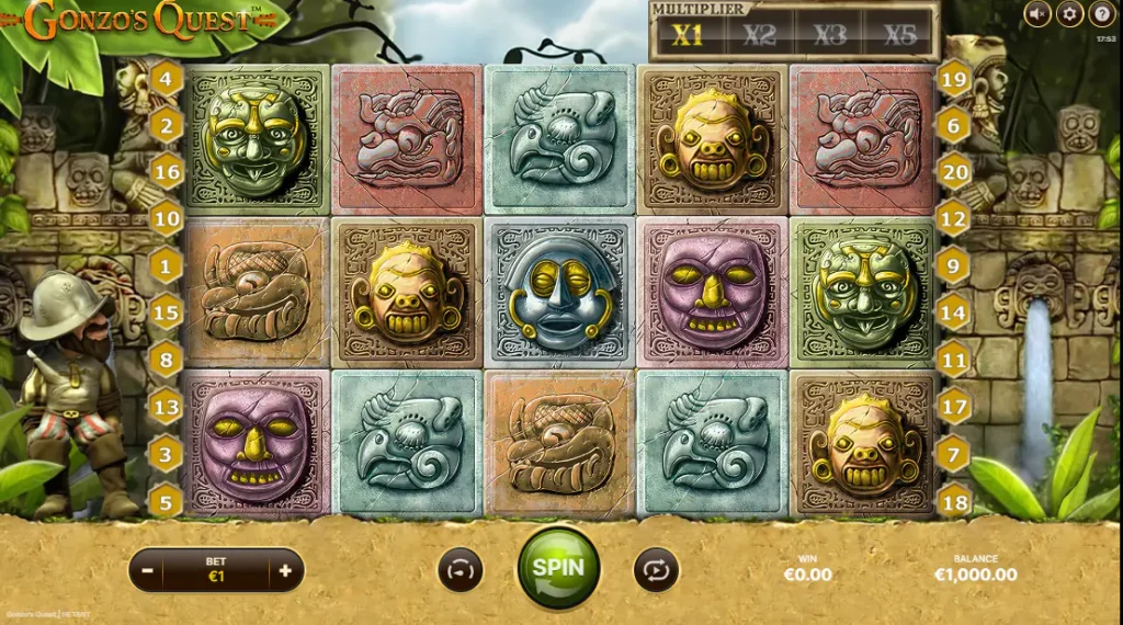 Gonzo's Quest Top-Slotspiel im Rolling Slots Casino